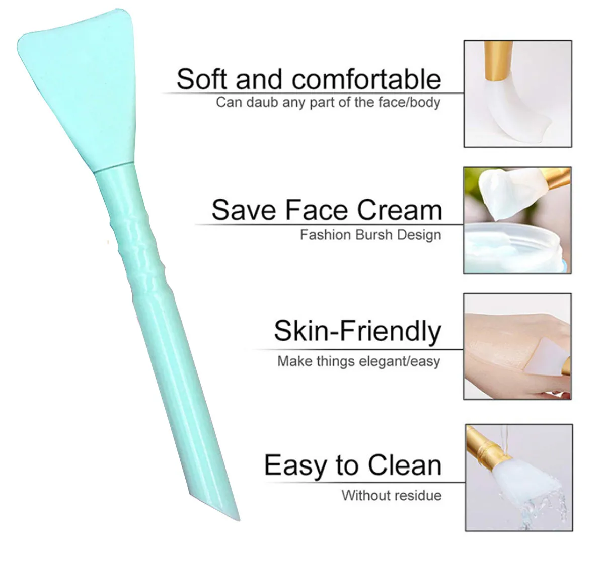 1 Piece Multifunctional Gel, Mud, Face mix, Mask, Professional Soft Silicone Brush