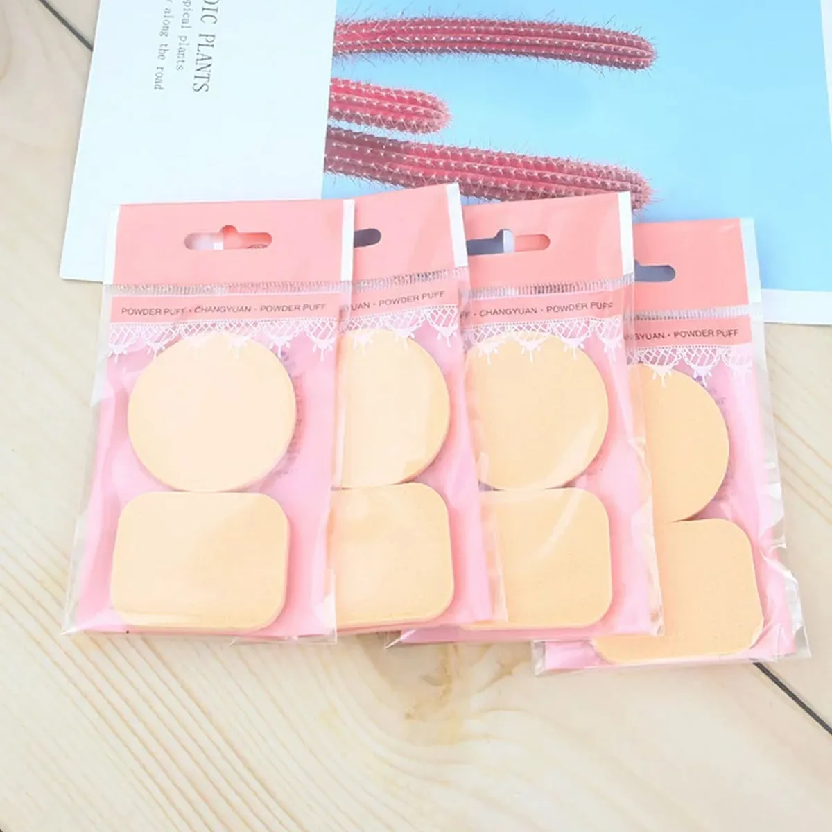 2 Pcs Makeup Round & Square sponge/puffCorrector for Makeup.