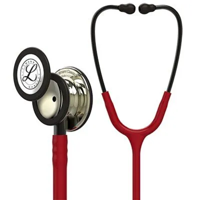 3M™ Littmann®  Classic III™ Monitoring Stethoscope, Champagne Chest-piece, Burgundy Tube, 27 inch, 5864