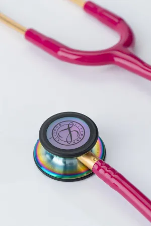 3M™ Littmann® Classic III™ Monitoring Stethoscope, Rainbow-Finish, Raspberry Tube, 27 inch, 5806