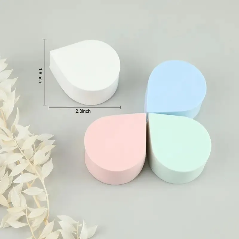 4pcs Makeup Sponges For Blending Liquid Foundations | Powders And Creams | Flawless | Professional Streak Free Application Blend | Vegan