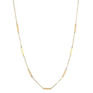 9kt Gold Multi Bar Pendant Necklace