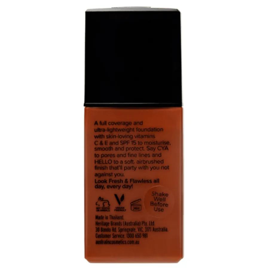 Australis Fresh & Flawless Full Coverage Foundation - Cocoa