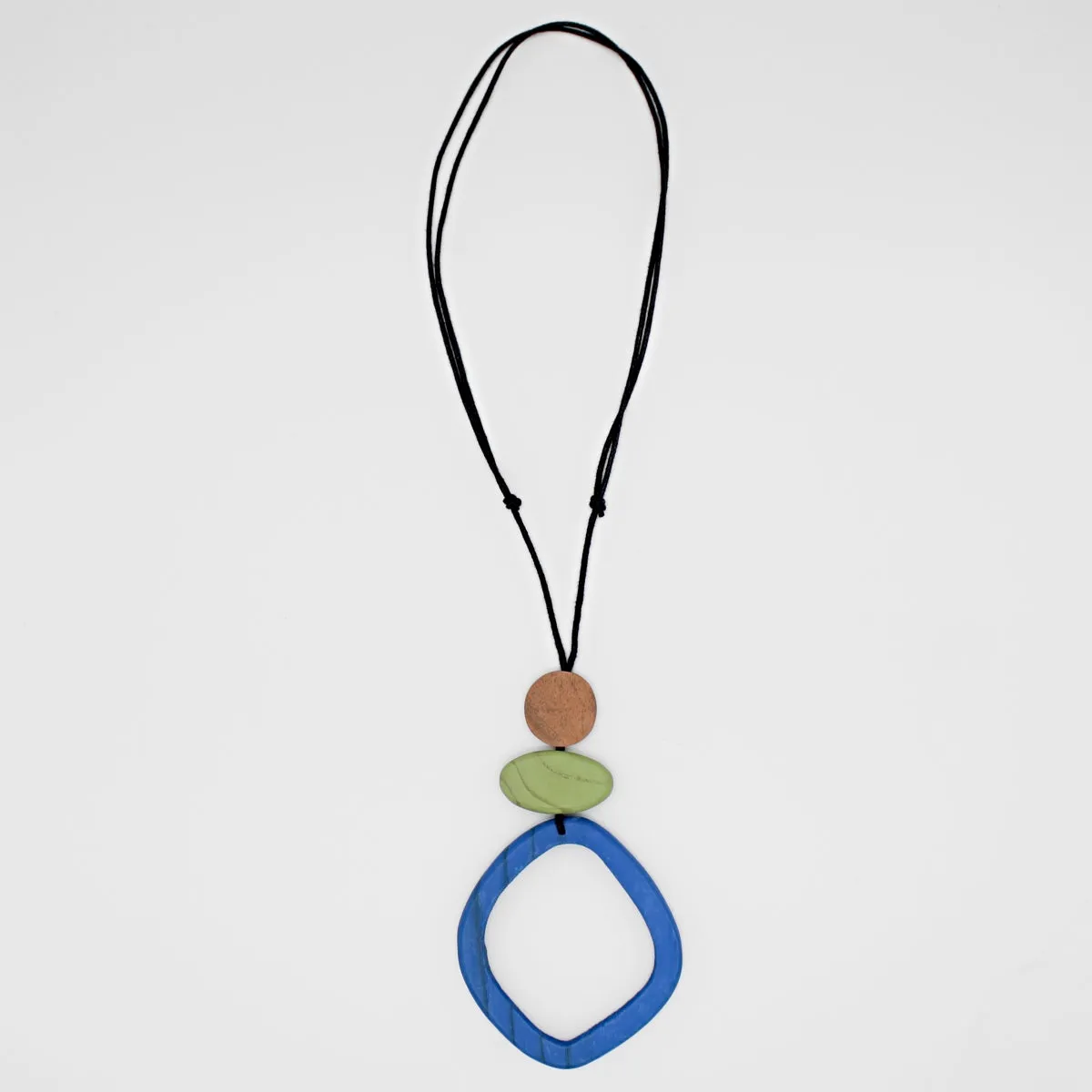 Blue Curved Circle Pendant