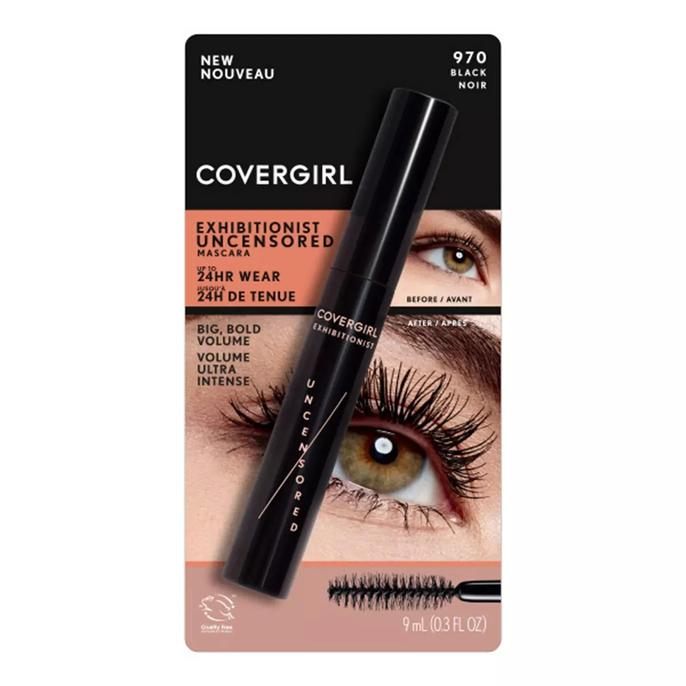 COVERGIRL - Exhibitionist Uncensored Mascara Black 970 - 0.3 fl oz (9 ml)