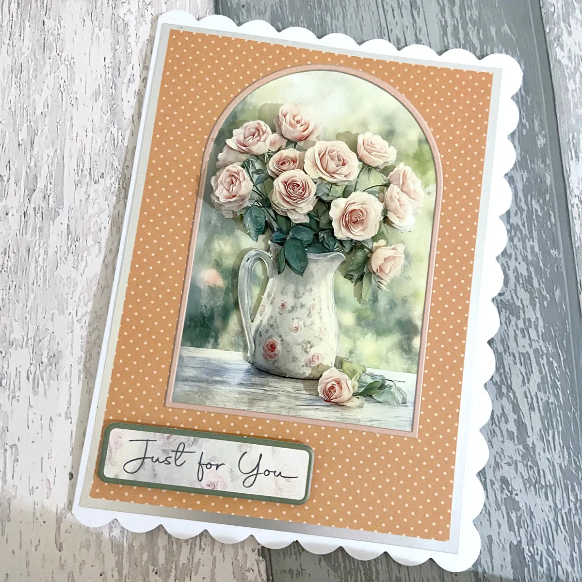 Die Cut Decoupage – Jug of Roses (pack of 3)