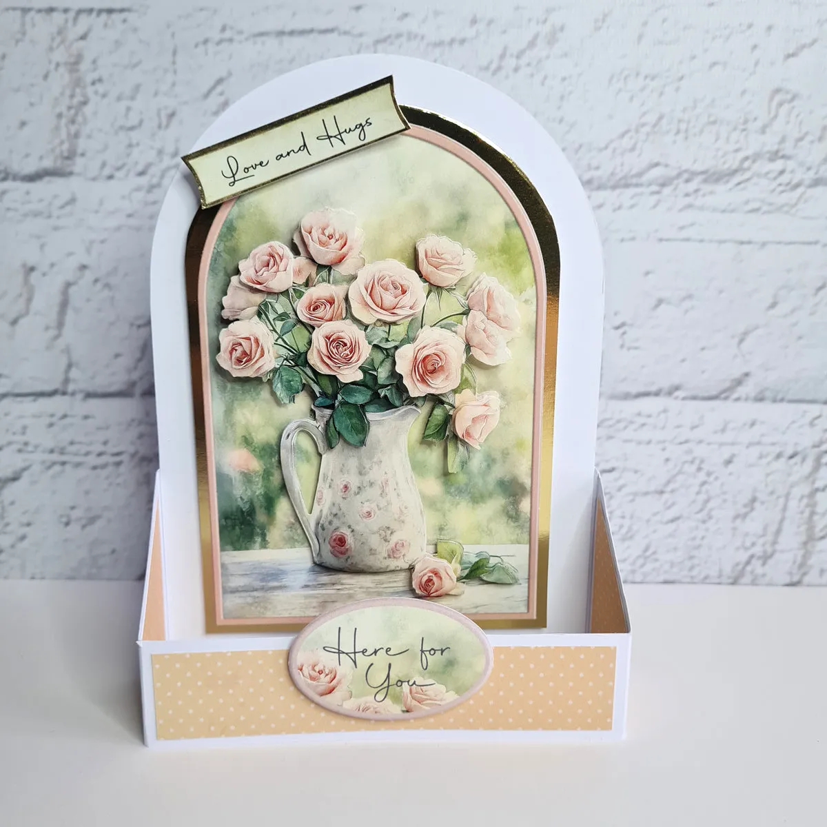 Die Cut Decoupage – Jug of Roses (pack of 3)