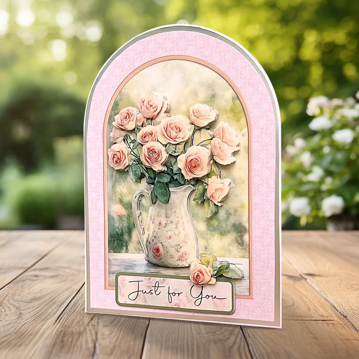 Die Cut Decoupage – Jug of Roses (pack of 3)