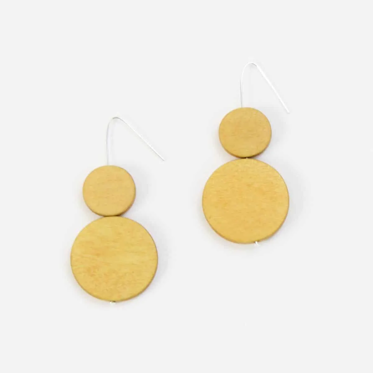 Double Bead Sarah Earrings Mustard