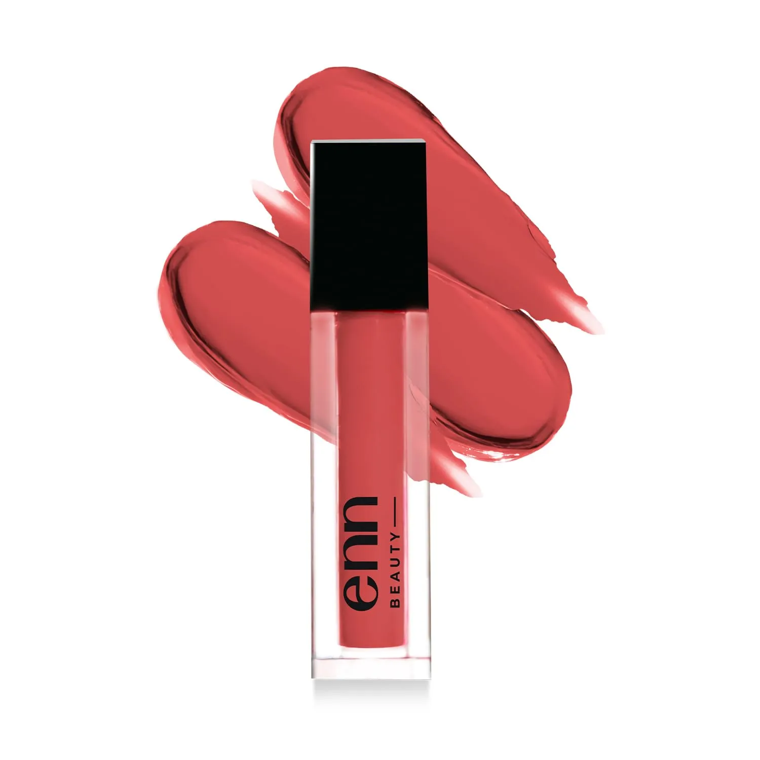 Enn Beauty Semi Matte Pink Liquid Lipstick, Long Lasting Waterproof Non Transfer Smudge Proof, Coral Cooler - 1.5ml