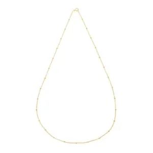 Gold Filled Beaded Satellite Chain Necklace