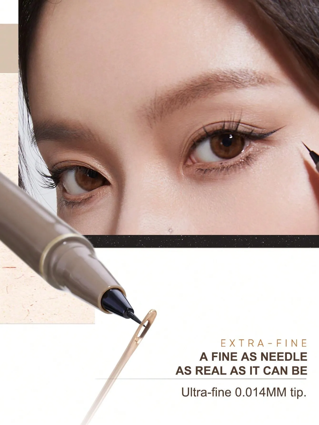 JUDYDOLL JUDYDOLL Slim Liquid Eyeliner 400mg, Ultra-Fine, Quick-Drying, Waterproof, Non-Smudging Brown Eyeliner Pen