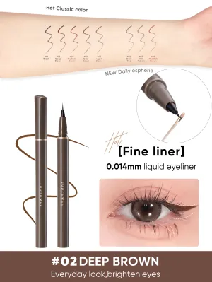 JUDYDOLL JUDYDOLL Slim Liquid Eyeliner 400mg, Ultra-Fine, Quick-Drying, Waterproof, Non-Smudging Brown Eyeliner Pen