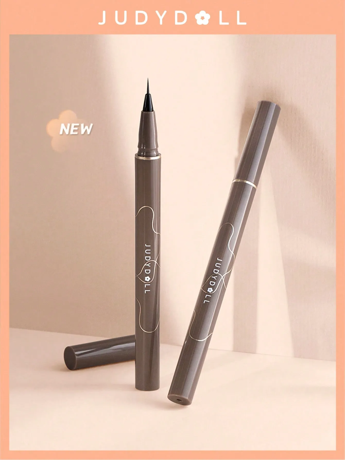 JUDYDOLL JUDYDOLL Slim Liquid Eyeliner 400mg, Ultra-Fine, Quick-Drying, Waterproof, Non-Smudging Brown Eyeliner Pen