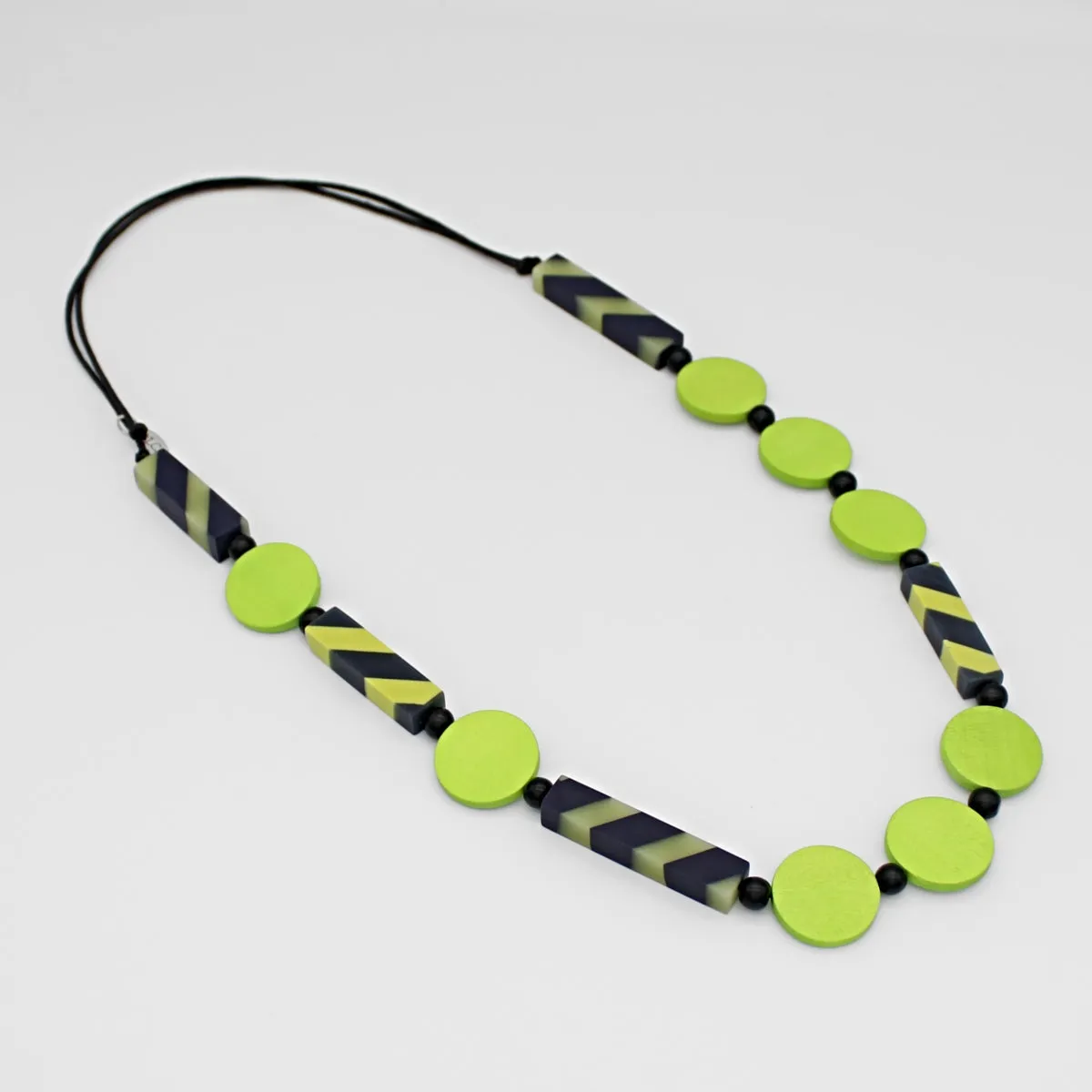 Lime and Navy Statement Necklace