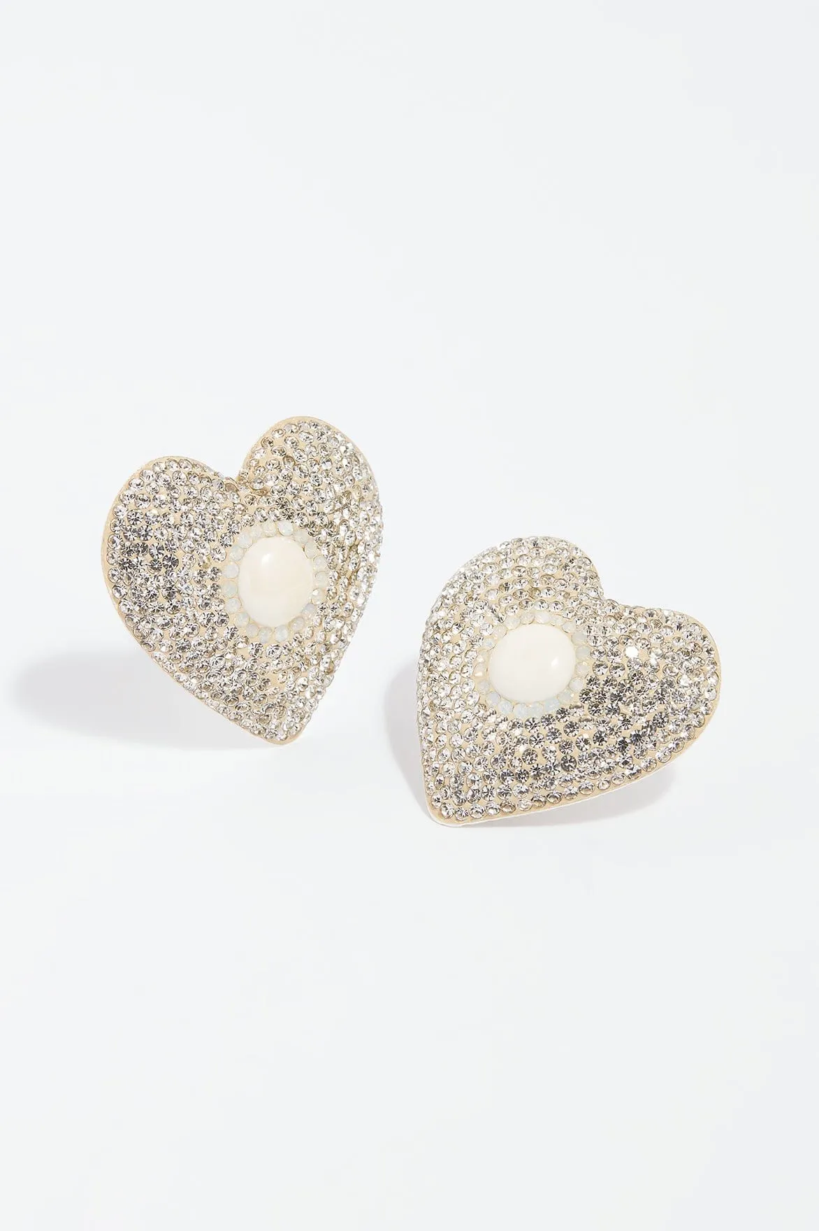 Loveheart Crystal Stud Earrings