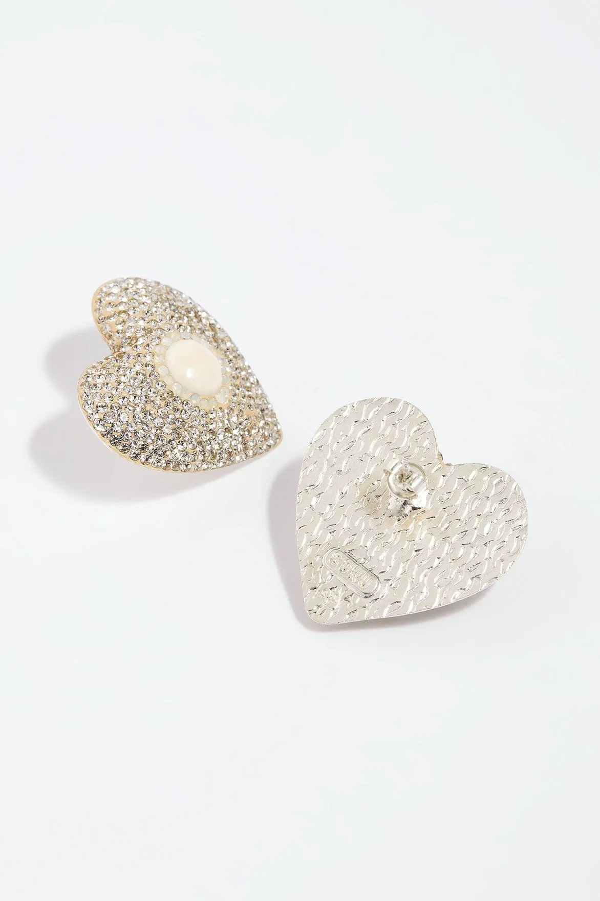 Loveheart Crystal Stud Earrings