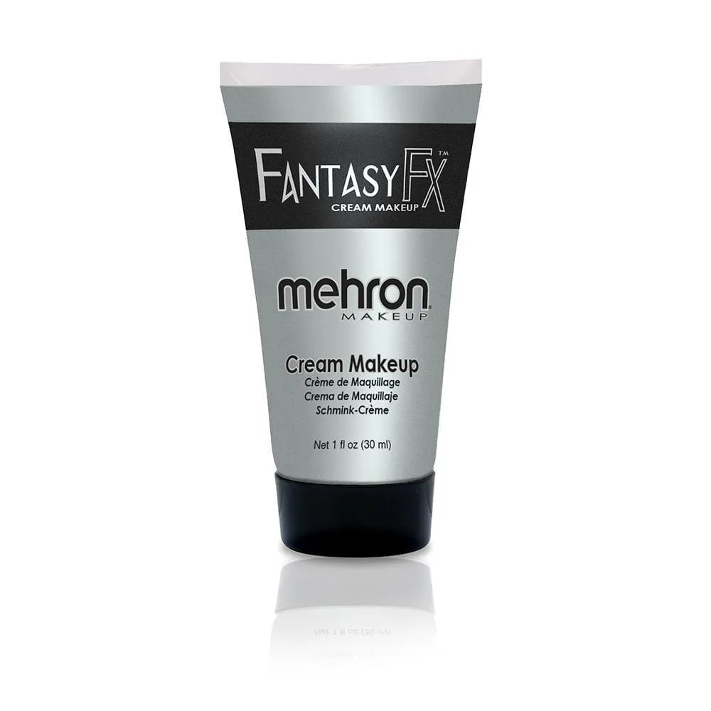 Mehron Fantasy FX silver cream makeup tube, 1 ounce