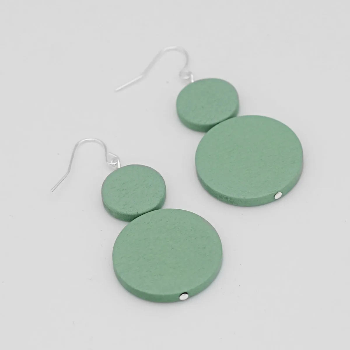 Mint Double Bead Sarah Earrings