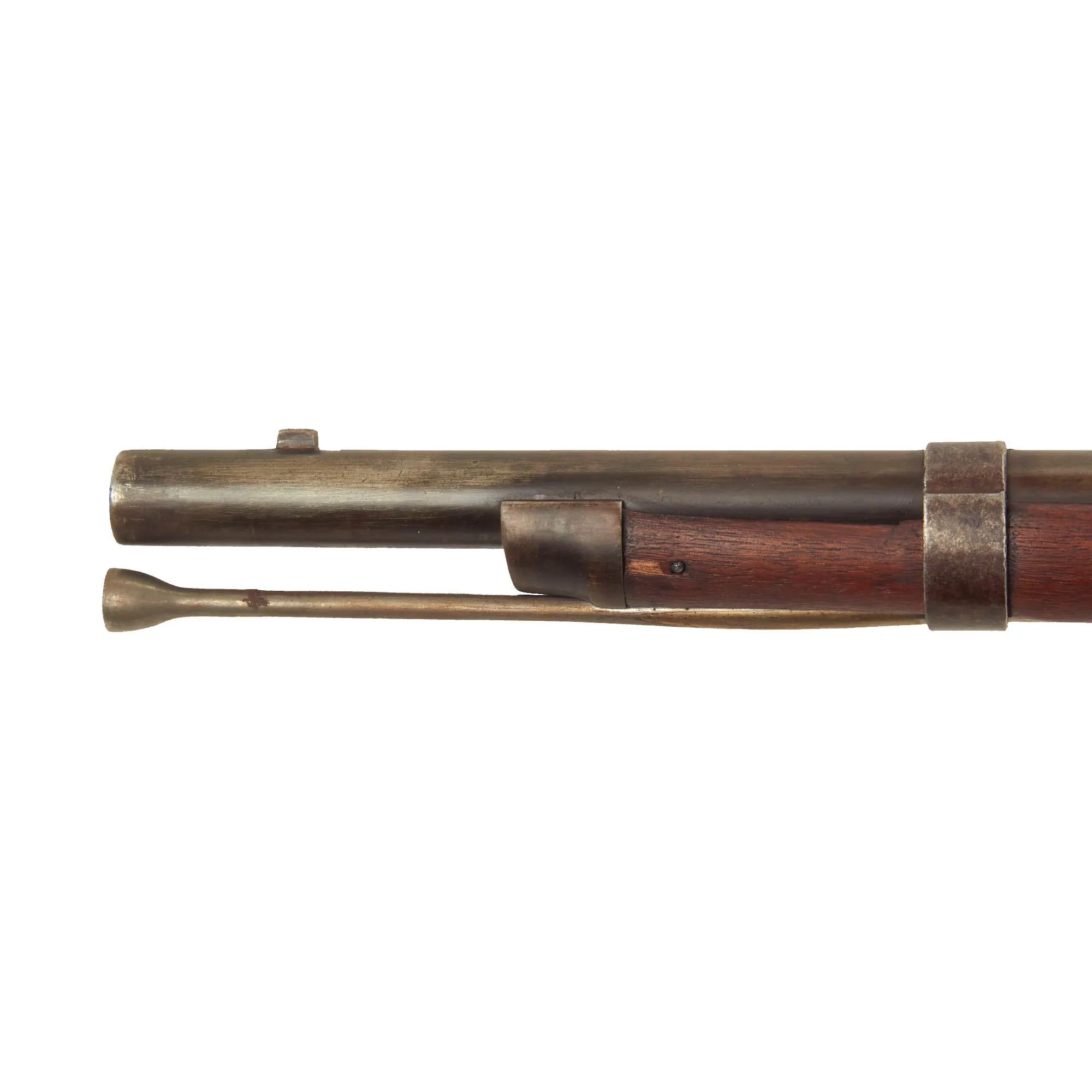 Original U.S. Civil War Springfield M1855 Rifled Musket by Harpers Ferry with Taper Primer System, Patch Box & Modified Stock - dated 1858