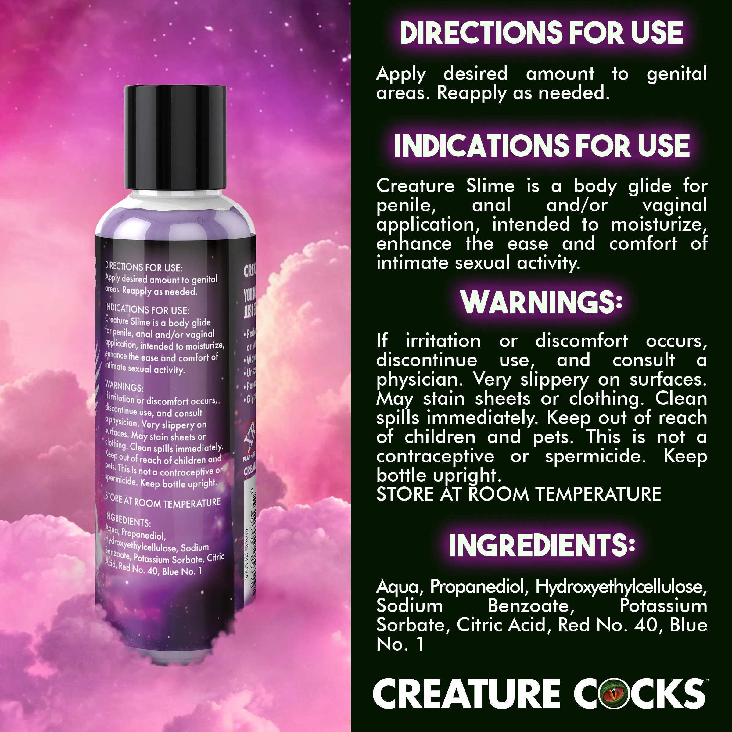 Purple Creature Slime Water-Based Lubricant