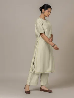 Riya x Rozaana | A Line Kurta in Ivory with Thread Work | Coords or Only Kurta