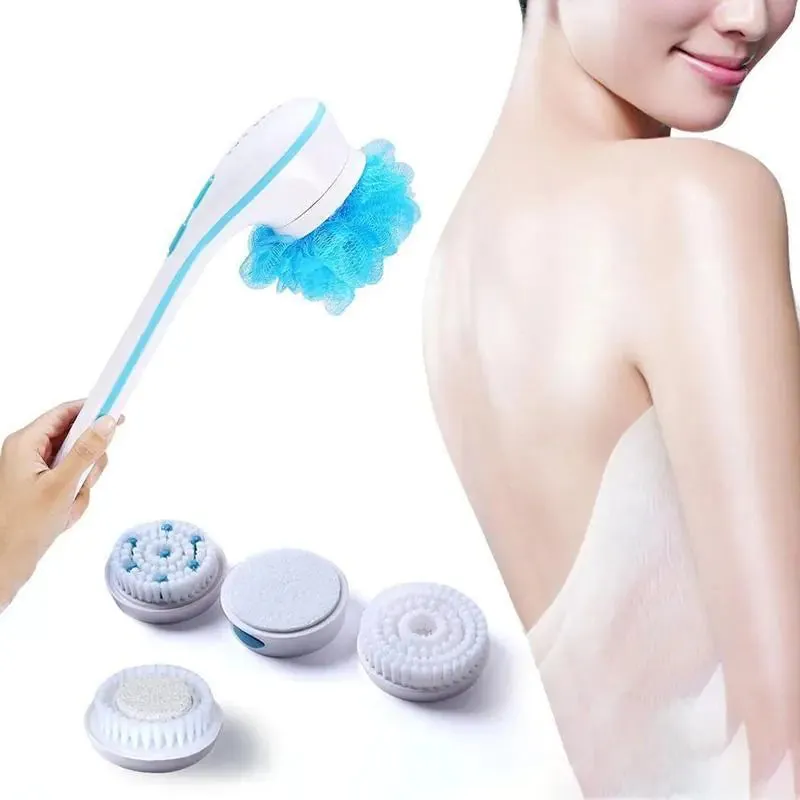 Spa Spin Body Bath Brush Massager with 5 Attachments