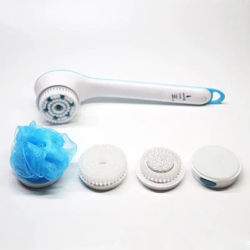 Spa Spin Body Bath Brush Massager with 5 Attachments