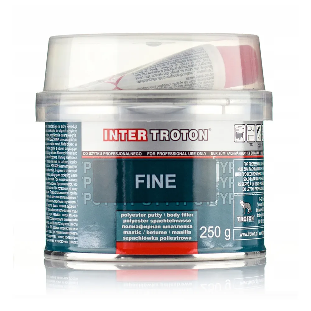 TROTON Premium Fine Body Filler Includes Hardener 250g Auto Car Dent Bog Panel Putty